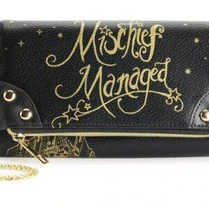 Harry Potter "Mischief Managed" Foldover Chain Strap Clutch - NWT